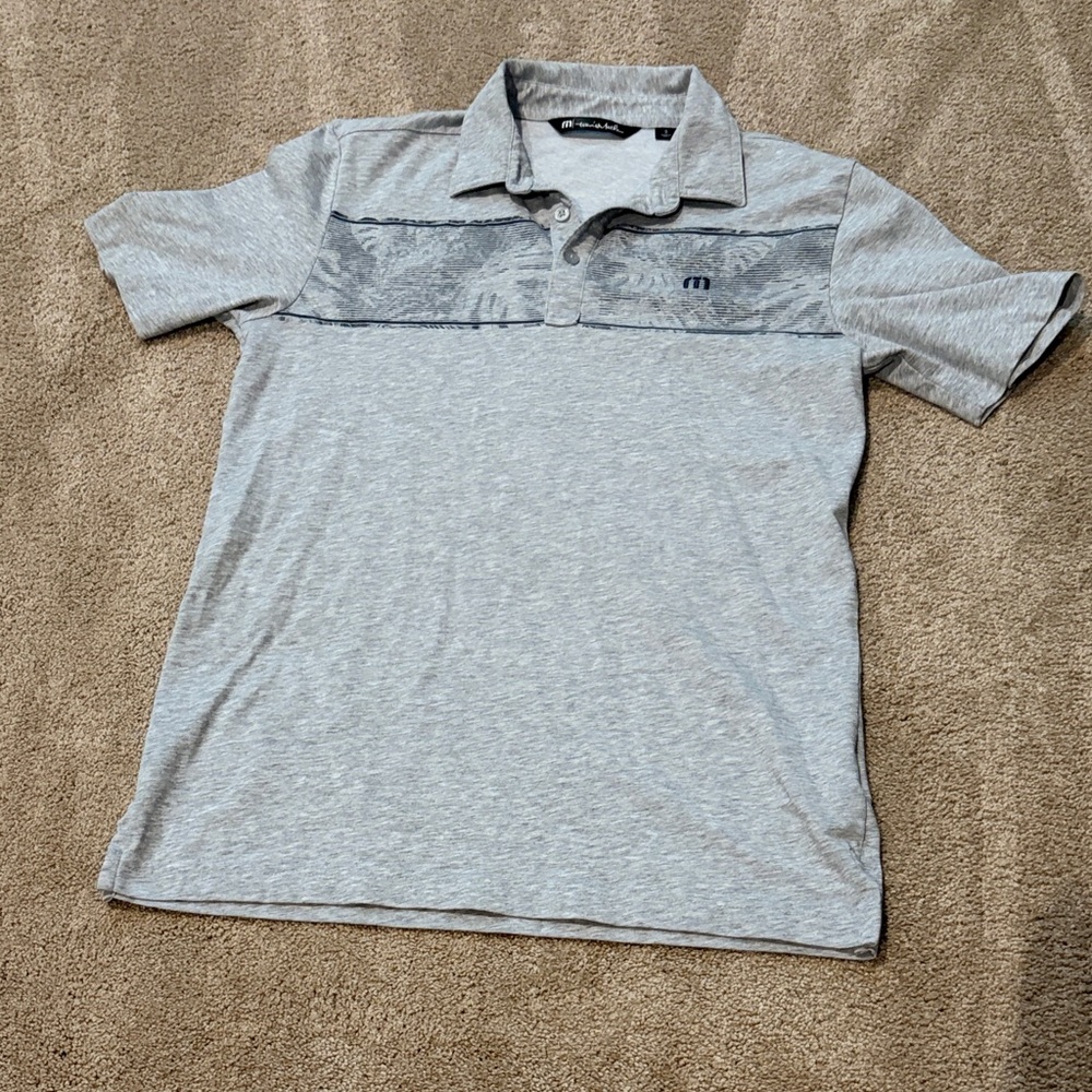 Travis Mathew Light Gray Polo Shirt